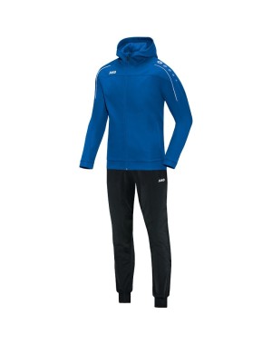 Trainingsanzug Polyester Classico mit Kapuze / Shiny-Polyester-Tricot